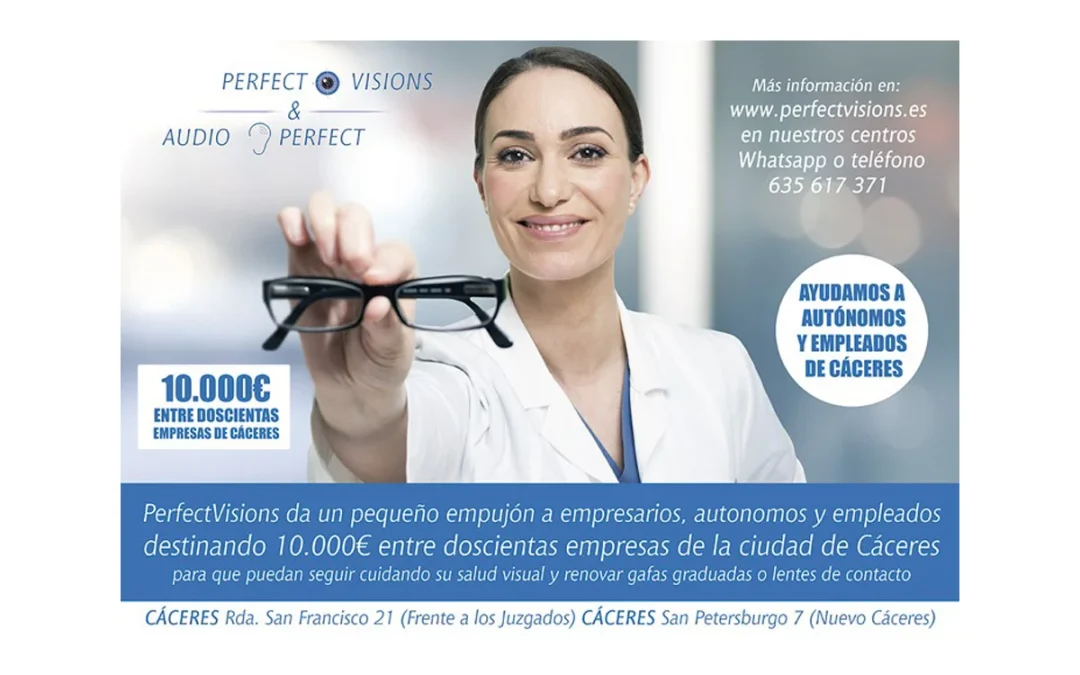PerfectVisions lanza una ayuda a empresarios, autónomos y empleados para el cuidado de su salud visual.